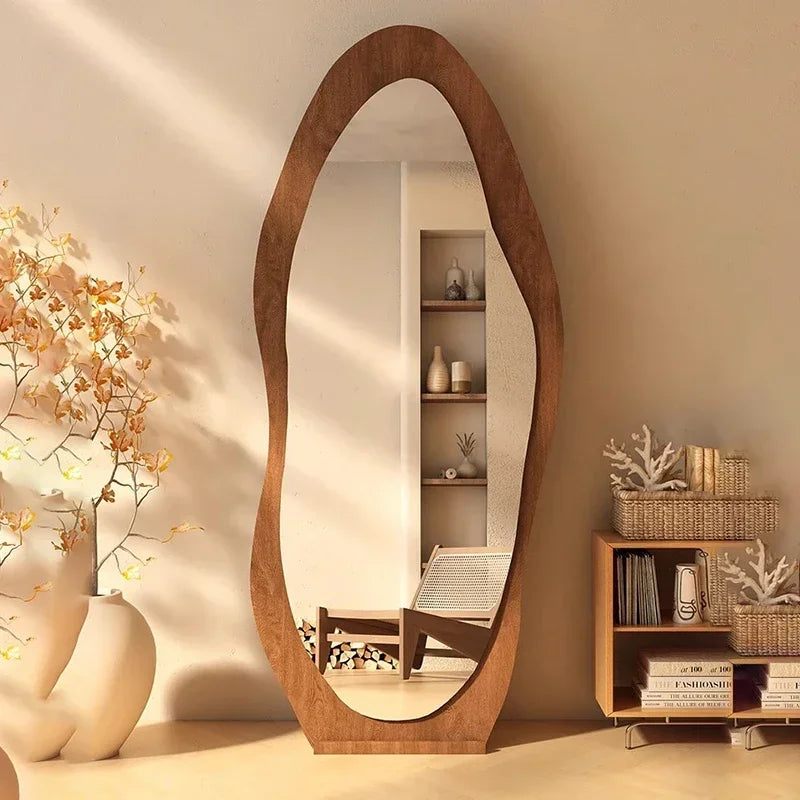 Decorative standing mirror for makeup and interior