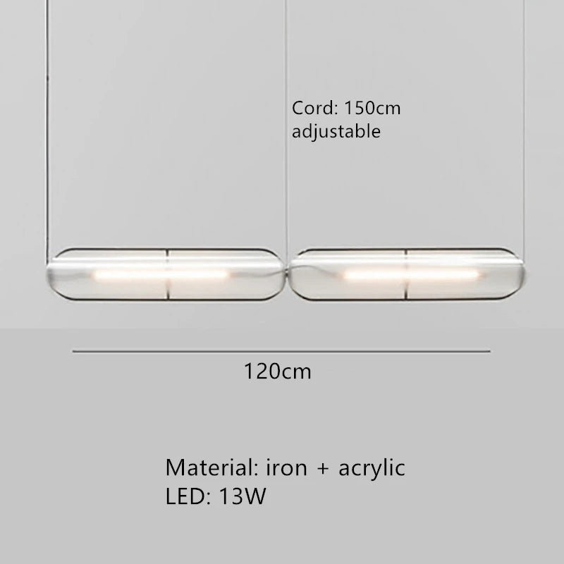 Modern adjustable LED pendant light for interiors and decoration - vue 8 sur 12