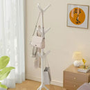 mobile coat rack with branch-shaped hooks for convenient storage