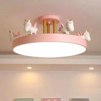 Unicorn ceiling light children's lamp resin decorative lighting