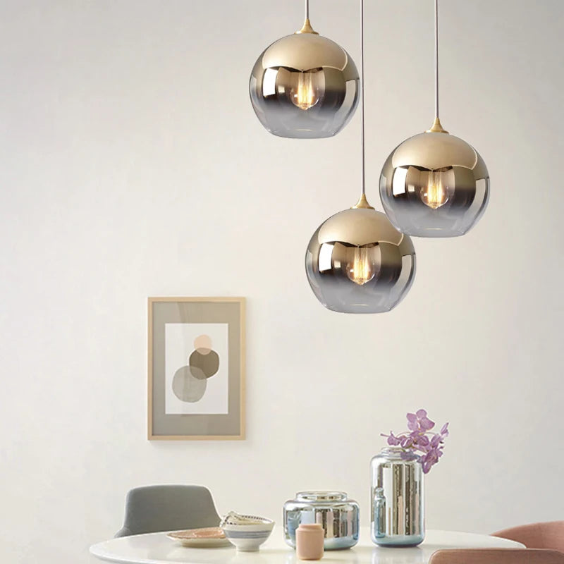 Modern glass pendant lights for nordic decor
