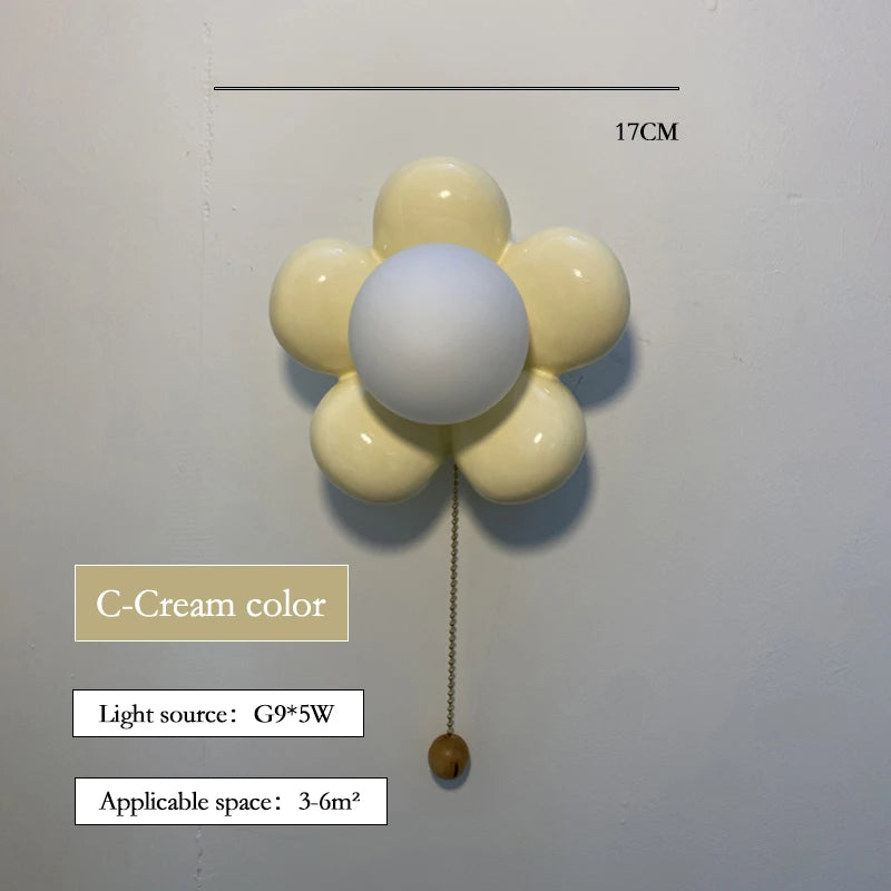Modern petal chandelier for children's room - vue 11 sur 17