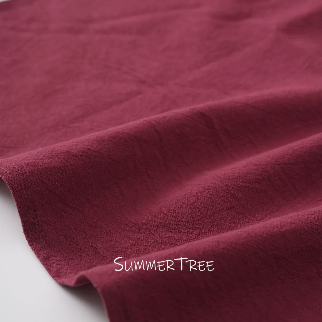 Set of 6 washed cotton napkins mediterranean style - vue 3 sur 6