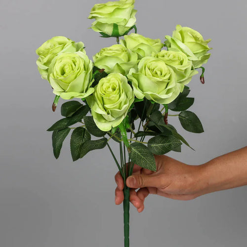 Artificial silk rose bouquet for interior decoration - vue 14 sur 15