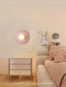 Retro resin LED round wall light