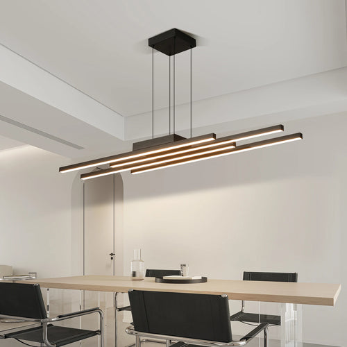 Modern minimalist Nordic LED aluminium chandelier - vue 2 sur 10