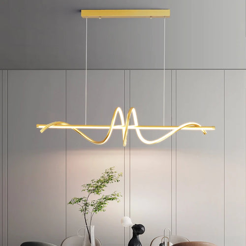 Elegant minimalist modern LED pendant light - vue 5 sur 18