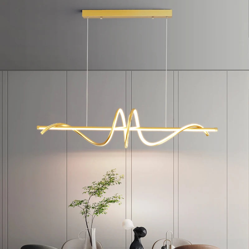 Elegant minimalist modern LED pendant light - vue 4 sur 18