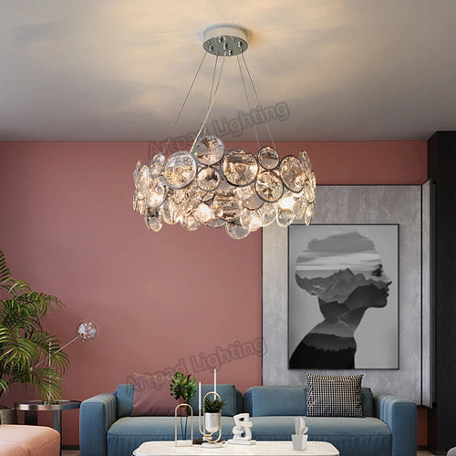 Modern crystal chandelier for elegant and romantic interior decoration - vue 3 sur 6