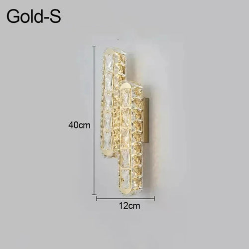 Modern oval LED crystal wall light for interior decoration - vue 12 sur 14