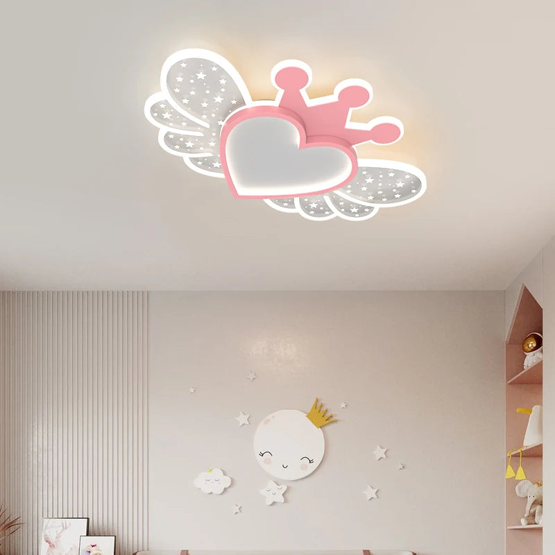 Ultra bright modern Nordic LED chandelier with love decoration