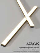 Modern minimalist LED iron art line pendant light