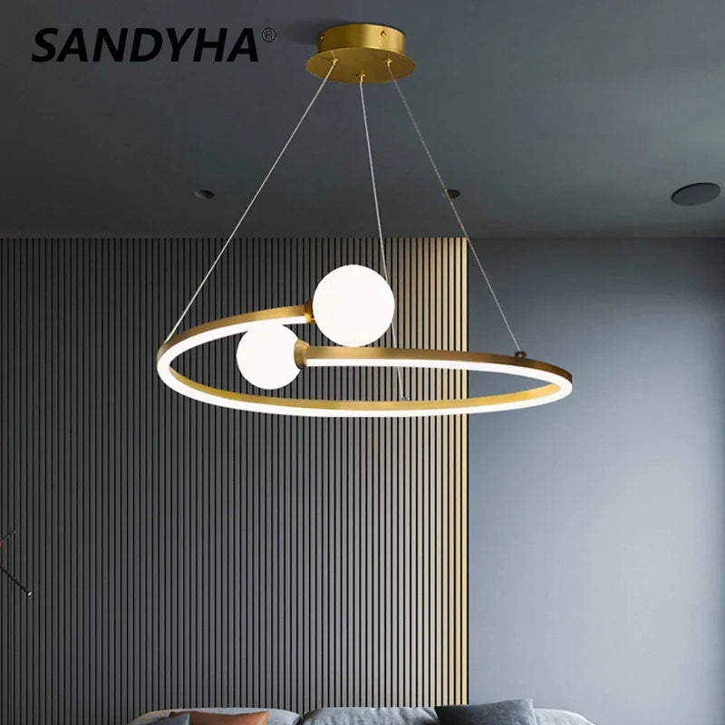 Sandyha modern ring chandelier for interior decor