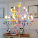 Kawaii crystal rainbow chandelier for children's bedroom decor
