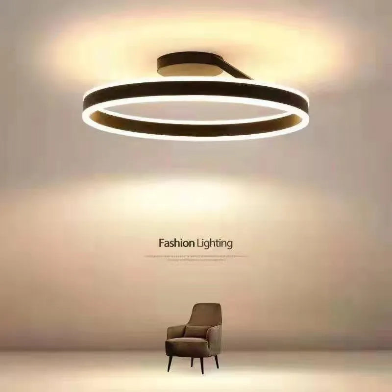 Nordic ring LED adjustable ceiling chandelier for dining, living room, and bedroom