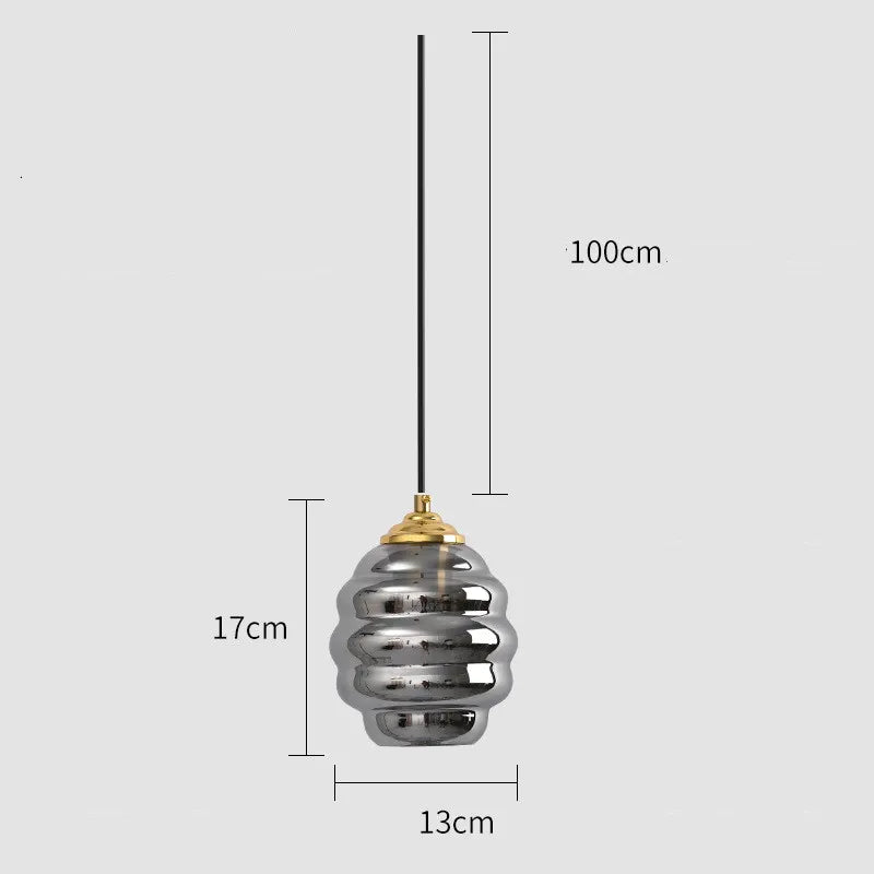 Modern stained glass pendant light for interior decoration - vue 9 sur 24