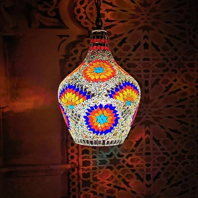 Bohemian art vase chandelier for handmade home decor - vue 13 sur 13