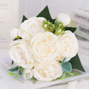 Artificial silk peony and hydrangea bouquet for wedding and home decoration