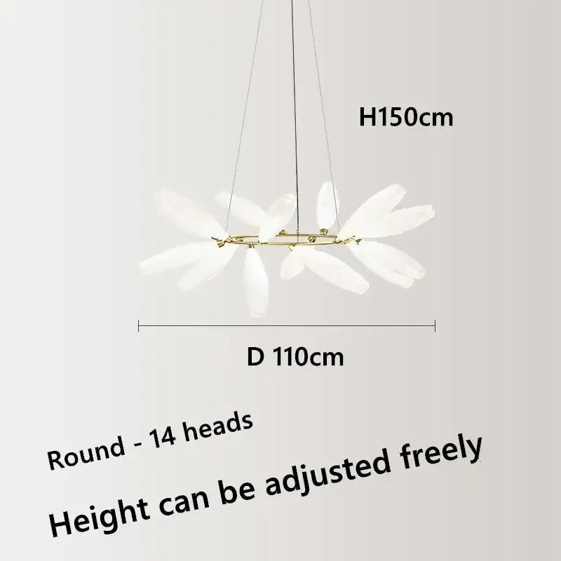 Modern nordic glass chandelier for interior decoration - vue 12 sur 14