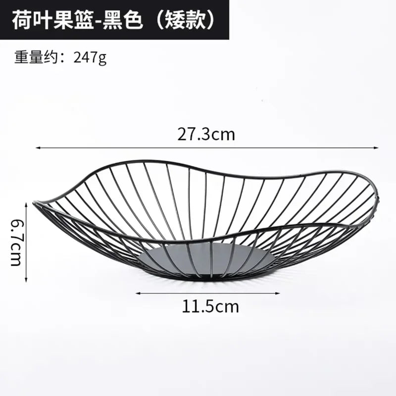 Modern iron fruit basket for storage and display - vue 11 sur 11