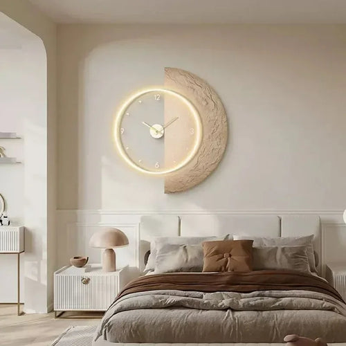 modern design led wall clock for home decor - vue 5 sur 10