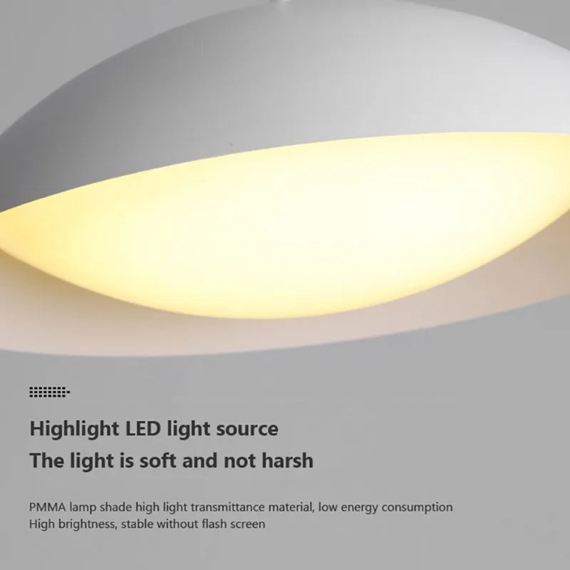 Modern minimalist iron pendant light for interiors - vue 6 sur 10