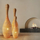 Wabi sabi bamboo floor lamp for unique interior decor