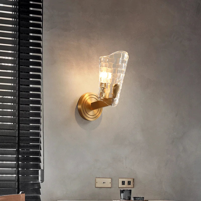 Luxury vintage postmodern copper decorative wall light