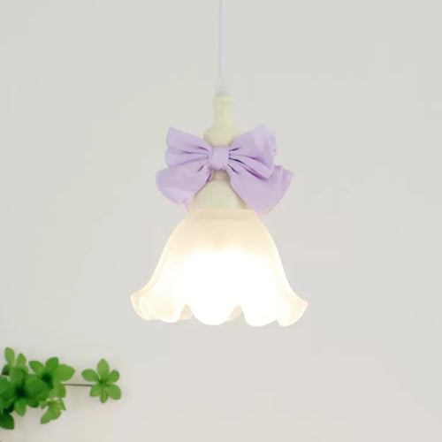 romantic and modern children's room knot glass pendant light - vue 4 sur 7