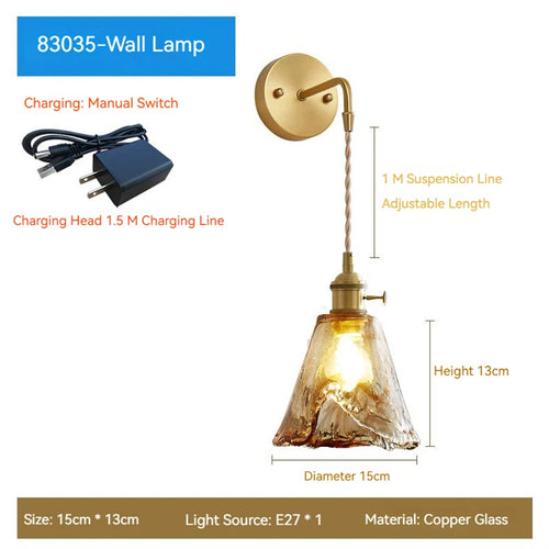 Modern glass LED pendant light for interior decoration - vue 17 sur 20