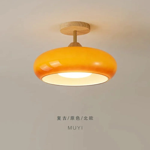 Khaki Japanese style ceiling light - vue 2 sur 8
