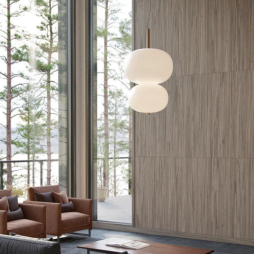 Designer glass pendant light for a modern and elegant interior - vue 3 sur 12