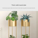 Nordic double-layer iron flower stand for indoor and balcony