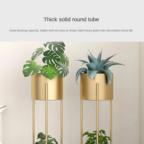 Nordic double-layer iron flower stand for indoor and balcony - vue 6 sur 7