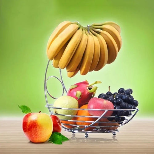 Metal fruit basket for decoration and storage - vue 6 sur 6