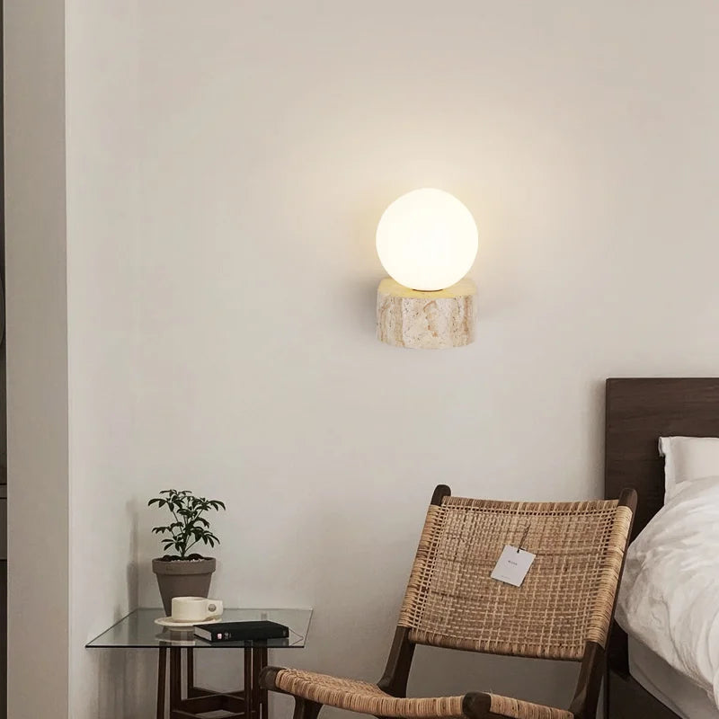 Natural stone wall light - vue 3 sur 6