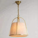 Simple American fabric and metal minimalist chandelier