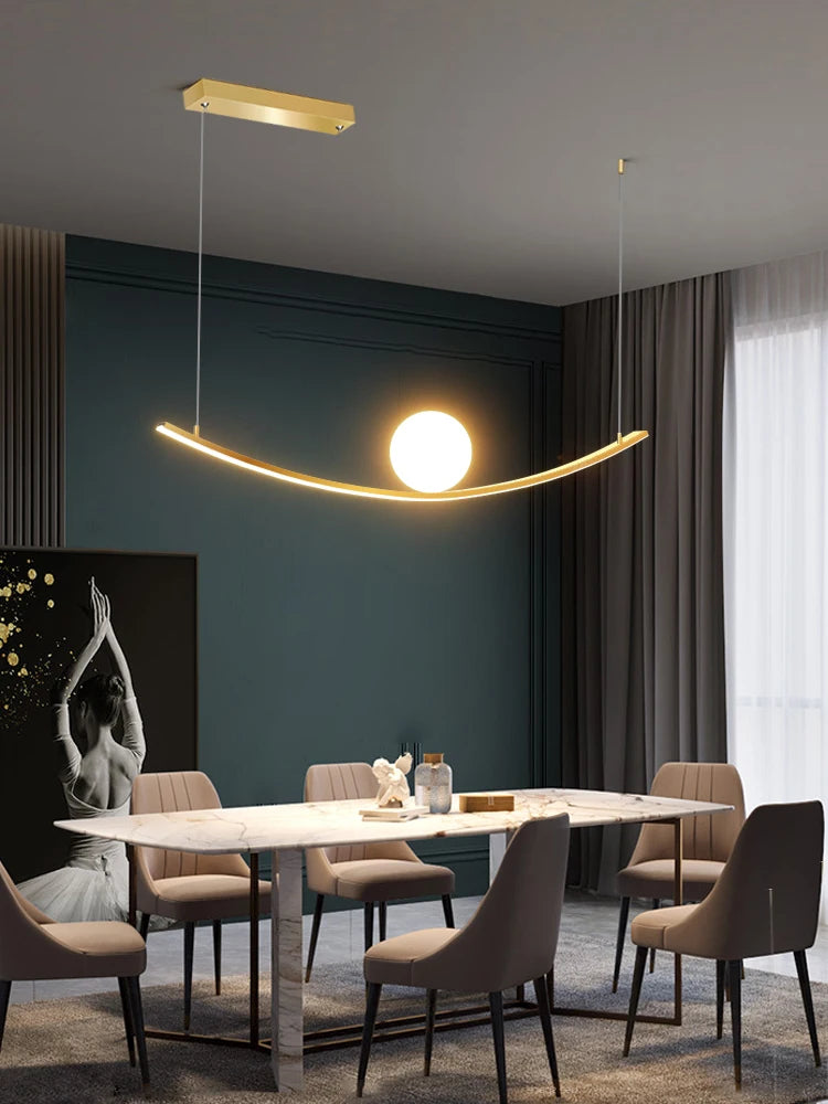 Creative dragon ball restaurant chandelier, simple luxury - vue 5 sur 5