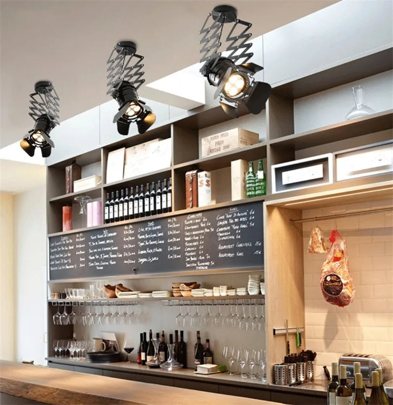 Vintage industrial style pendant light for café and restaurant - vue 5 sur 6