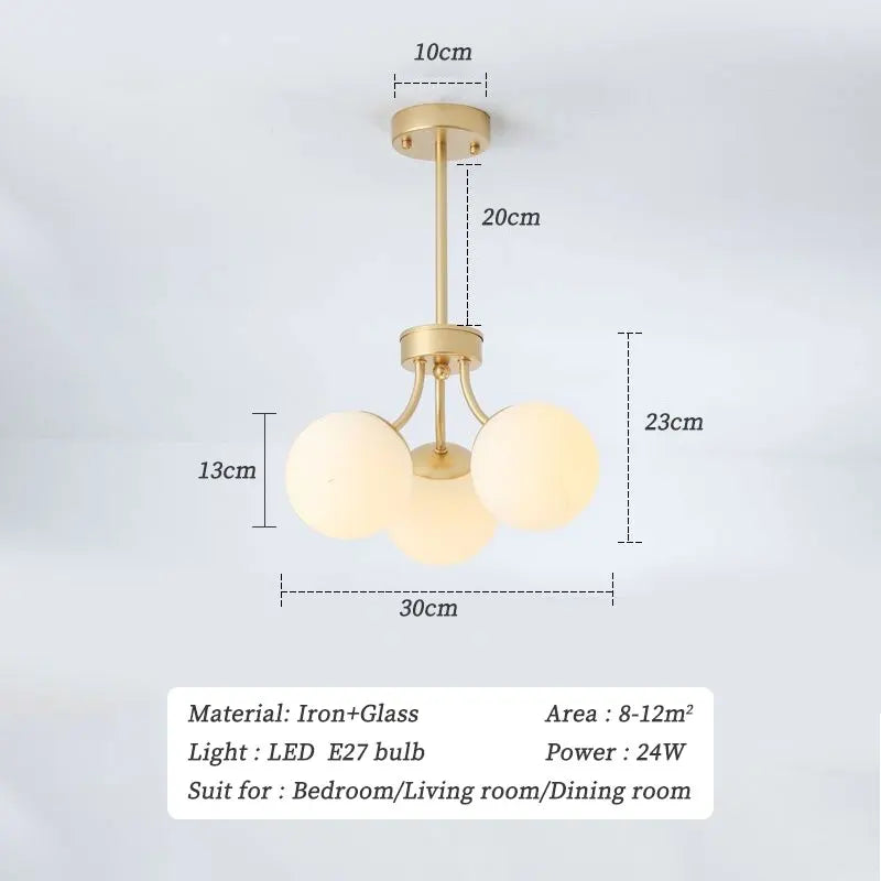 Nordic LED chandelier for indoor suspended lighting