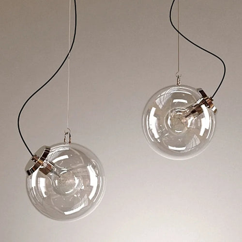 Glass ball pendant light for romantic interiors and restaurants - vue 2 sur 8