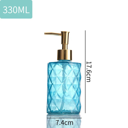 portable glass liquid soap dispenser for bathroom - vue 12 sur 17