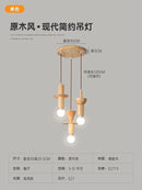 Modern log pendant light in Japanese style for an elegant interior