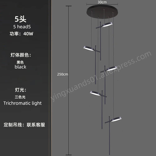 Modern acrylic pendant chandelier with creative 2023 LED design - vue 11 sur 17