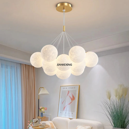 Modern LED bubble ball chandelier pendant light decor - vue 2 sur 24