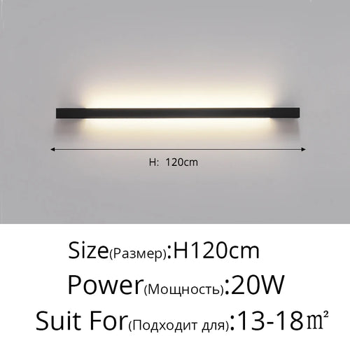 Modern Minimalist LED Strip Wall Light - vue 13 sur 16