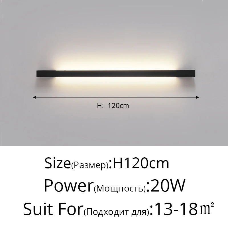 Modern Minimalist LED Strip Wall Light - vue 13 sur 16