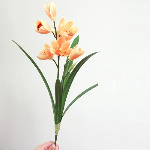 Artificial cymbidium flowers for wedding and event decoration - vue 9 sur 11