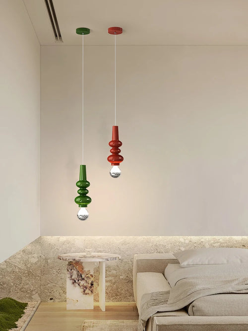 Modern nordic LED pendant light for elegant interior decor - vue 3 sur 12