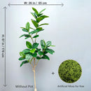 Artificial ficus branches with large banyan leaves for garden decoration